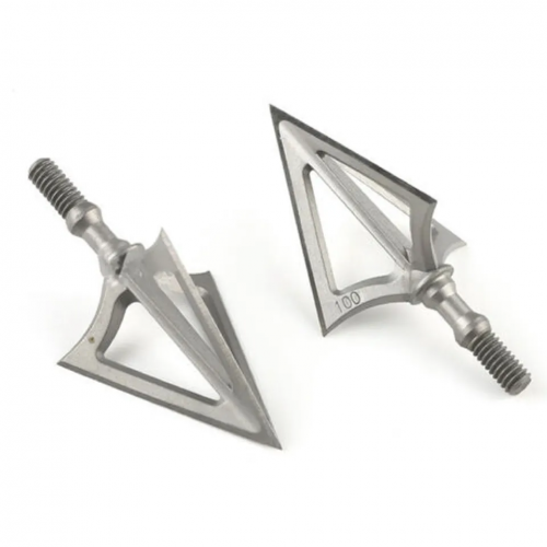 Hunting Archery Fixed Blade Arrow 100 Grain One-Piece Stainless Steel Broadheads