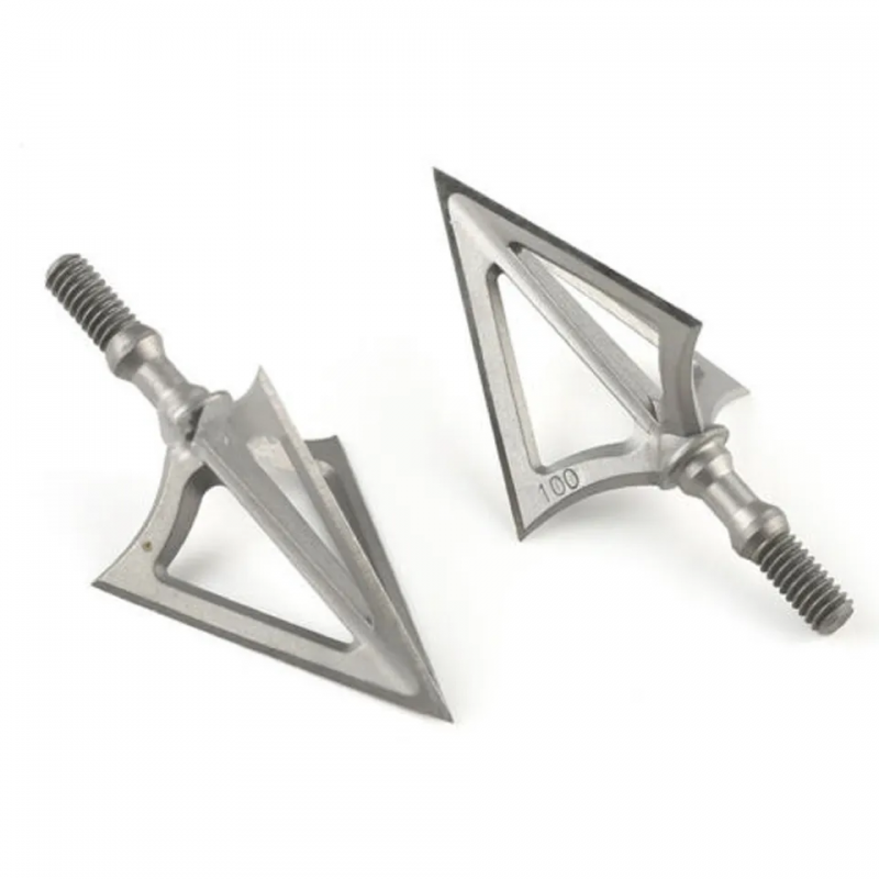 Hunting Archery Fixed Blade Arrow 100 Grain One-Piece Stainless Steel Broadheads 