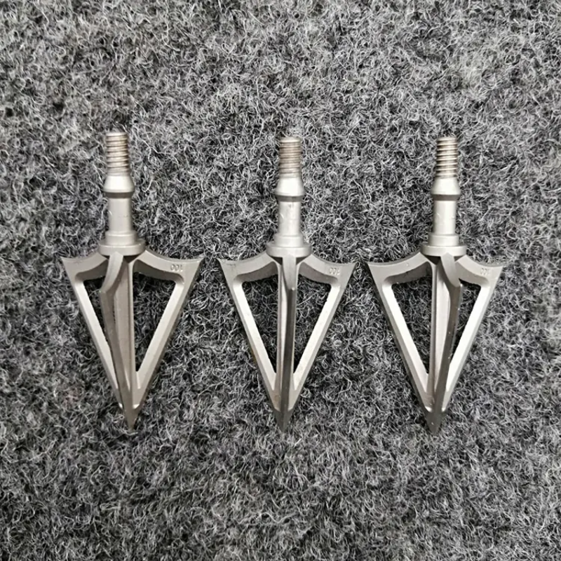 Hunting Archery Fixed Blade Arrow 100 Grain One-Piece Stainless Steel Broadheads 