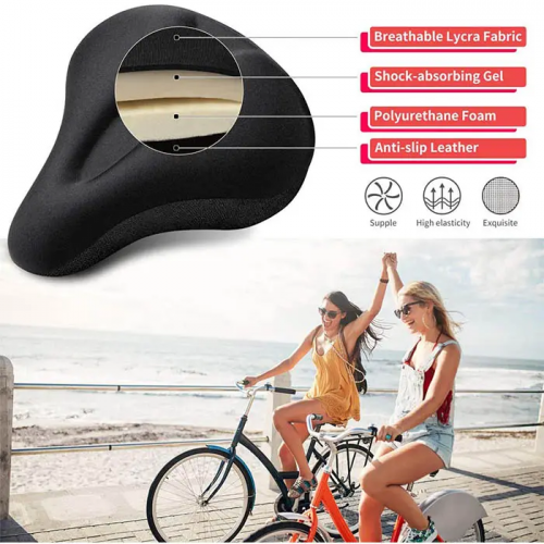 Bike spare parts 280*260MM bicycle silicone cushion seat covers waterproof bicycle saddles cover 