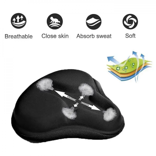 Bike spare parts 280*260MM bicycle silicone cushion seat covers waterproof bicycle saddles cover 