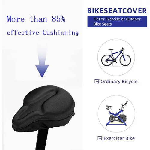 Bike spare parts 280*260MM bicycle silicone cushion seat covers waterproof bicycle saddles cover 