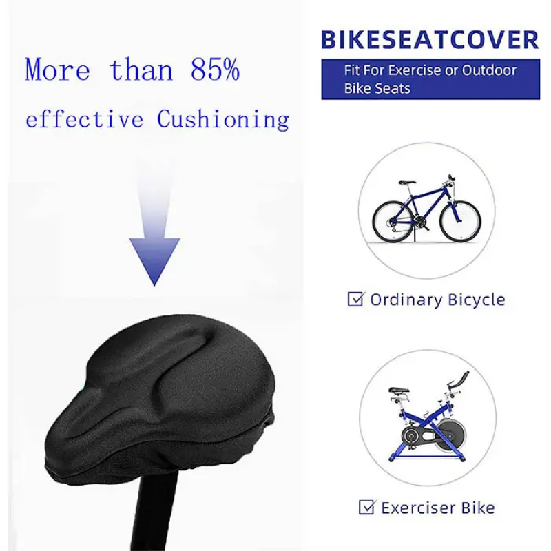 Bike spare parts 280*260MM bicycle silicone cushion seat covers waterproof bicycle saddles cover  