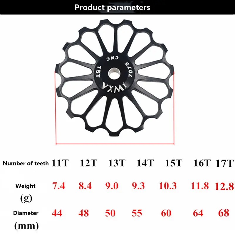 Mountain Road Bicycle Rear Wheel Bearing Guide Wheel Ceramic Bearing Wheel Rear Derailleur 