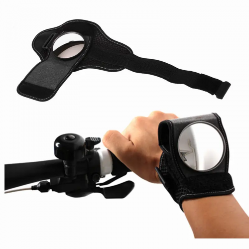 Cycling Back Mirror 360 degree Rotate MTB Arm Wrist Strap Rear View Bike Accessories