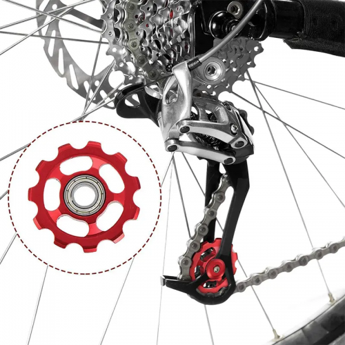 Road Mountain Bike Jockey Wheel Bicycle Rear Derailleur Pulley Aluminum Alloy Guide Roller Bike Accessories