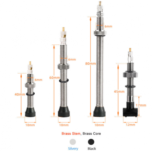 High Quality Aluminum Alloy Bicycle Accessory40/60/80mm Extender Nozzle Bicycle Valve 