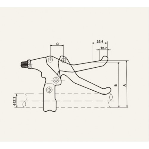 Bicycle parts half aluminum alloy 3 fingers 2 fingers MTB bike Brake lever