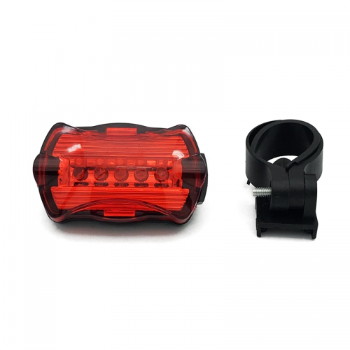 HOT SALE 5 LED Bicycle light AAA battery bike rear light outdoor warning light waterproof red grlow lamp 