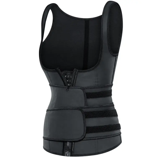 New Fashion 2 Belt Neoprene Waist Trainer with Velcro Sports vest Women zipper Waist Cincher Fat burning corset