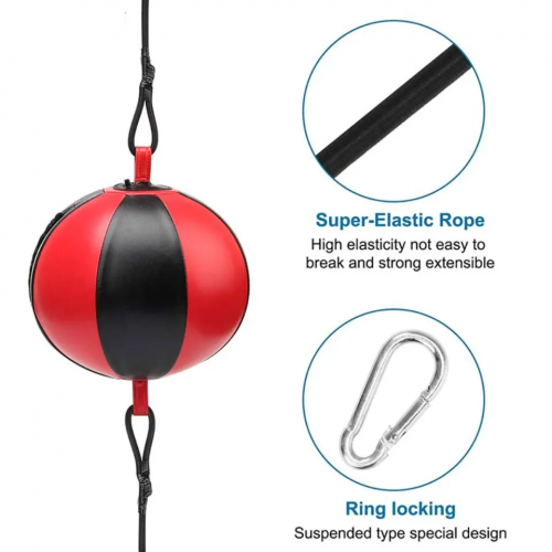 PU Leather Double-End MMA Boxing Ball Training Speed Hanging Punching Ball Suit for Men & Women