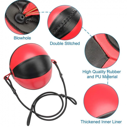 PU Leather Double-End MMA Boxing Ball Training Speed Hanging Punching Ball Suit for Men & Women