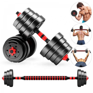 Adjustable Rubber Weights Sport Hex 20KG Dumbbells Set 