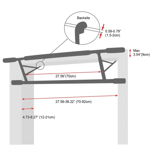 2020 Home gym equipment wall mounted pull up bar doorway