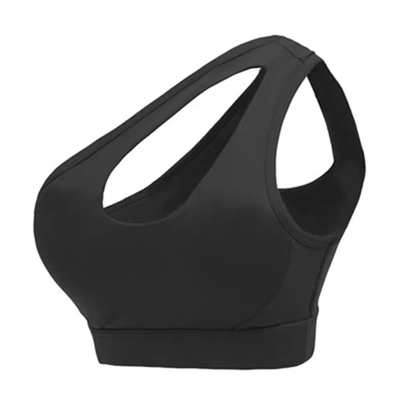 women lady girl Dry Quickly One Shoulder Sports Exercise Fitness Bra Workout Yoga Bra Sexy Cute 