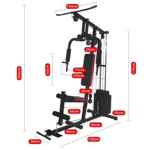 Comprehensive training device single station home gym multifunctional set combination large strength equipment 100LB