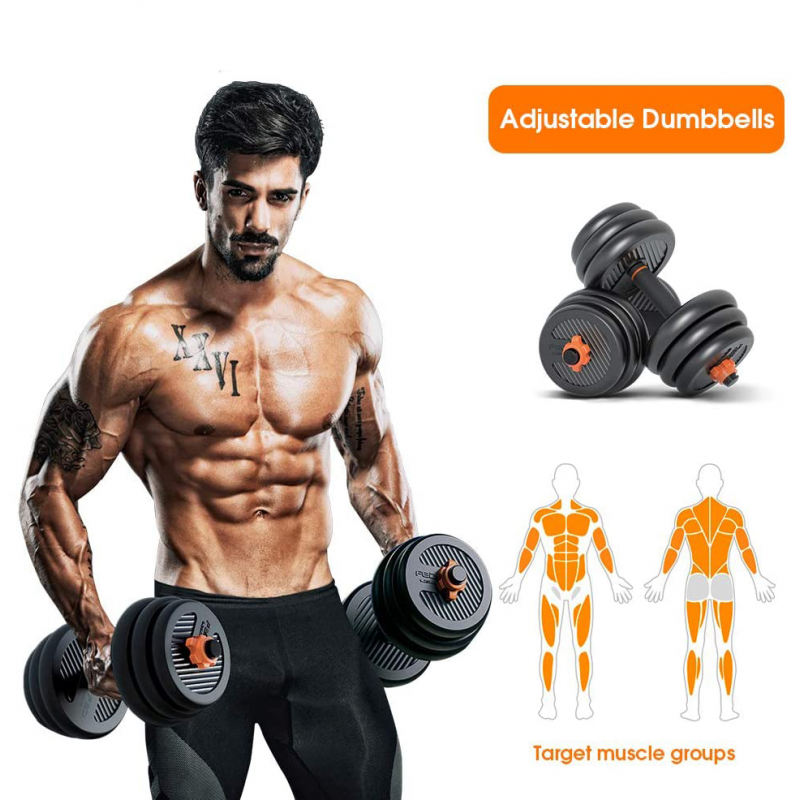 Intelligent Adjustable Weights Dumbbells 40kg Gym Training Bodybuilding Weight Set 