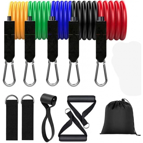 Workout Bands 11PCS Resistance tube Set for Resistance Strength Training Physical Therapy