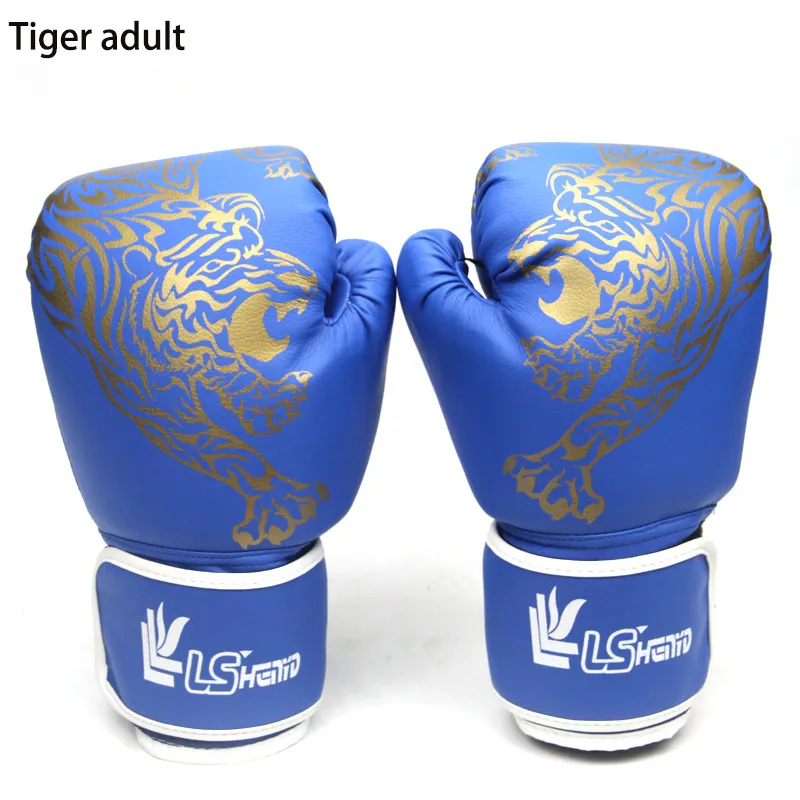 Flame tiger boxing boxing gloves Sanda taekwondo boxing training gloves adult PU sports