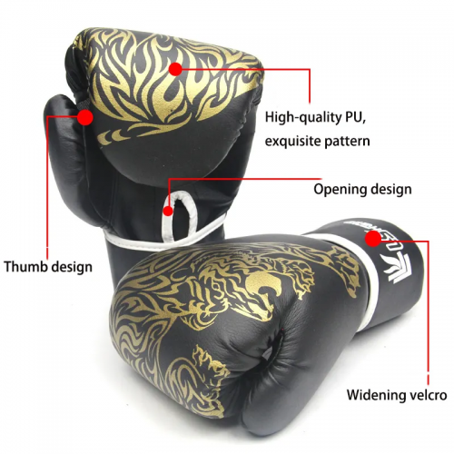 Flame tiger boxing boxing gloves Sanda taekwondo boxing training gloves adult PU sports