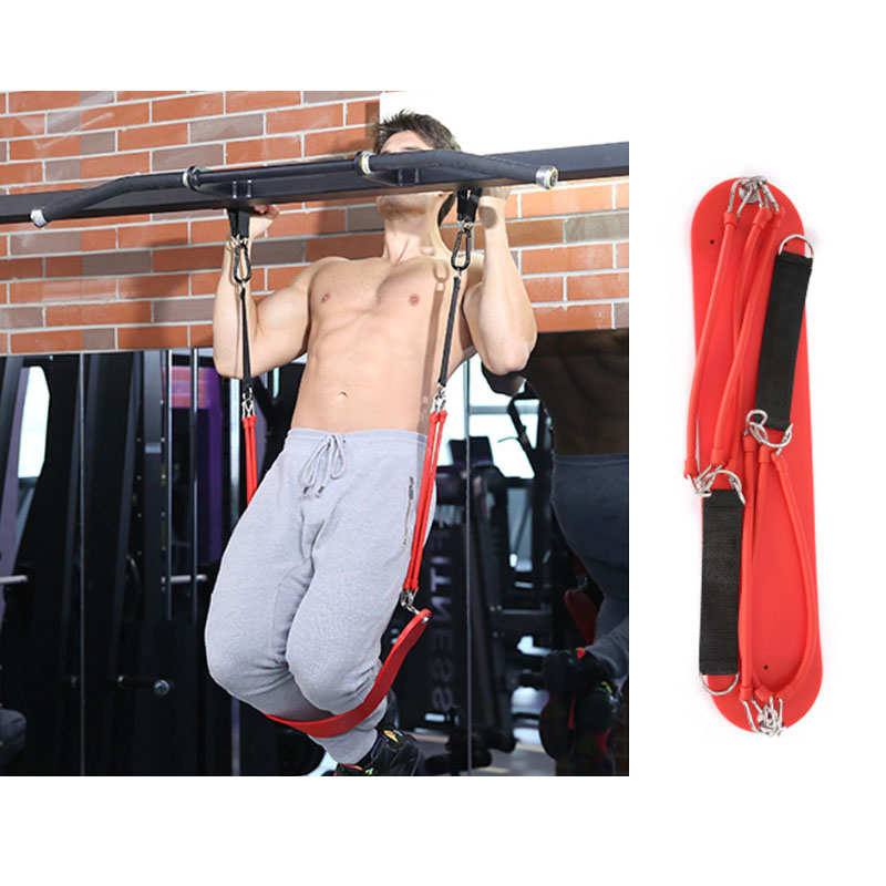 Pull-up trainer Indoor horizontal bar with elastic rope resistance belt arm exercise equipment 