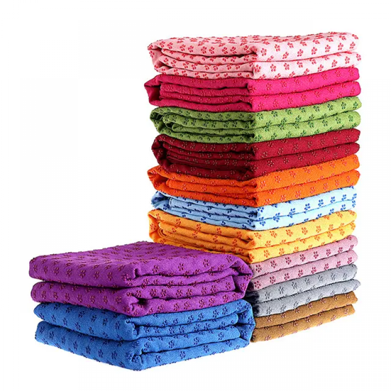 Yoga mat non-slip towel fitness yoga supplies Yoga mat yoga mat towel PVC plum blossom dot yoga towel