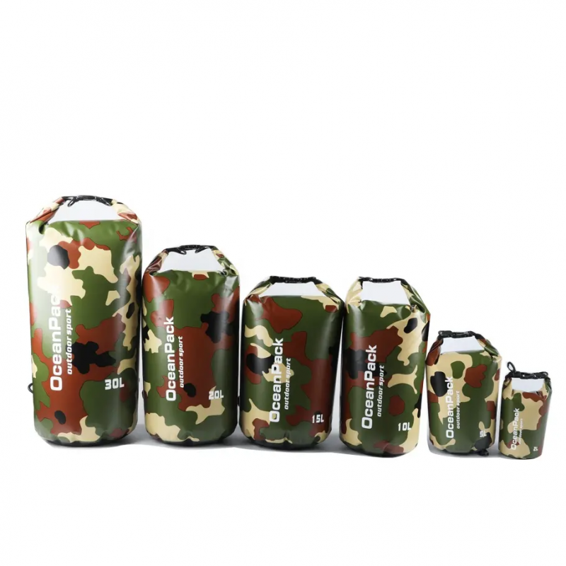 Camouflage drifting waterproof bag one-shoulder dry bag outdoor waterproof bag life-saving dual-use bag 