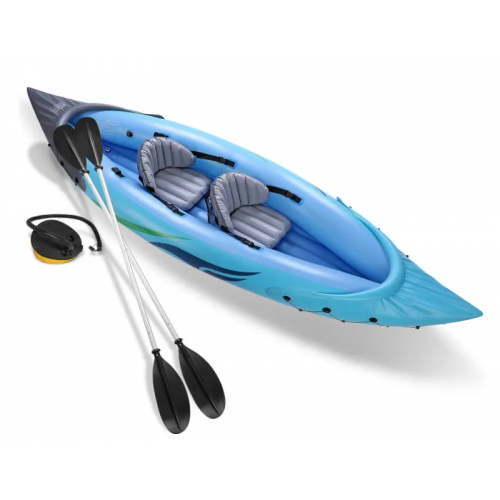 PVC canoe single person water surfing canoe double boat thickened inflatable drift charge paddle pump