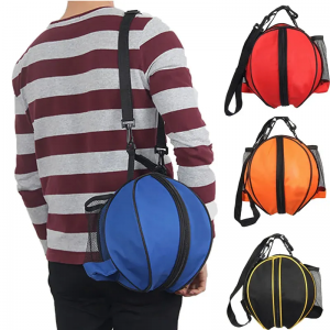 Basketball Ball Bag Universal Sport Football Volleyball Backpack Handbag Round Shape Adjustable Shoulder Strap Knapsacks Storage 