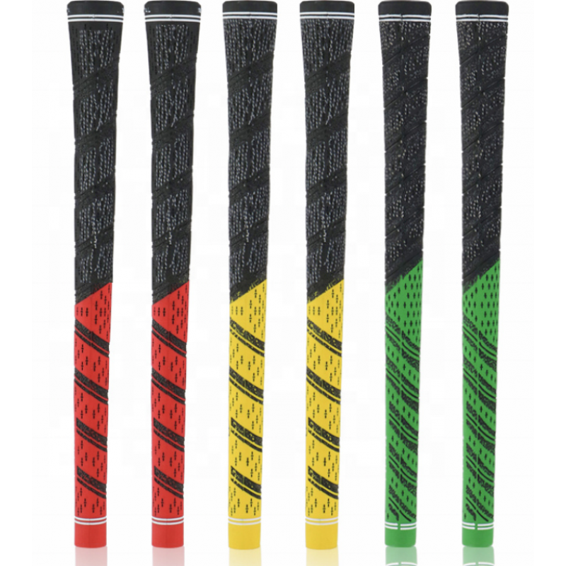 Non- slip Multi Compound Cord Black Red Standard Golf Club Grips 