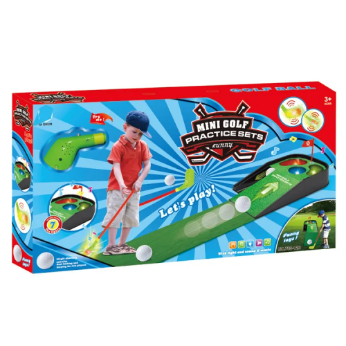 Children's golf practice table set with sound and light music indoor and outdoor golf