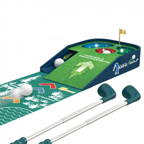 Children's golf practice table set with sound and light music indoor and outdoor golf