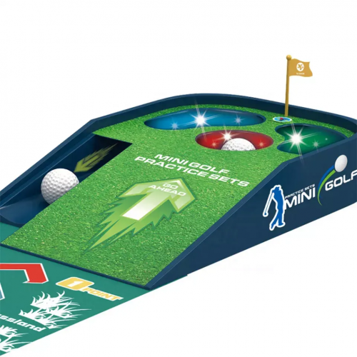 Children's golf practice table set with sound and light music indoor and outdoor golf