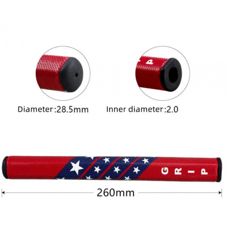 PU material black and white red three-color golf non-slip star cue grip 