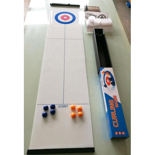 Tabletop Curling Game-Compact Curling Family Games for Kids and Adults Compact Curling Board Game