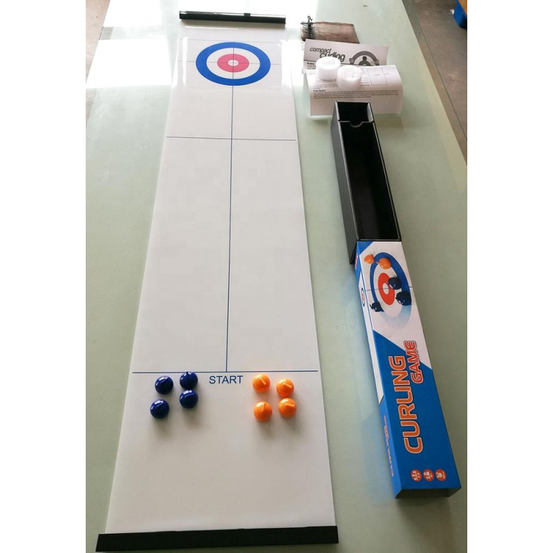 Tabletop Curling Game-Compact Curling Family Games for Kids and Adults Compact Curling Board Game 