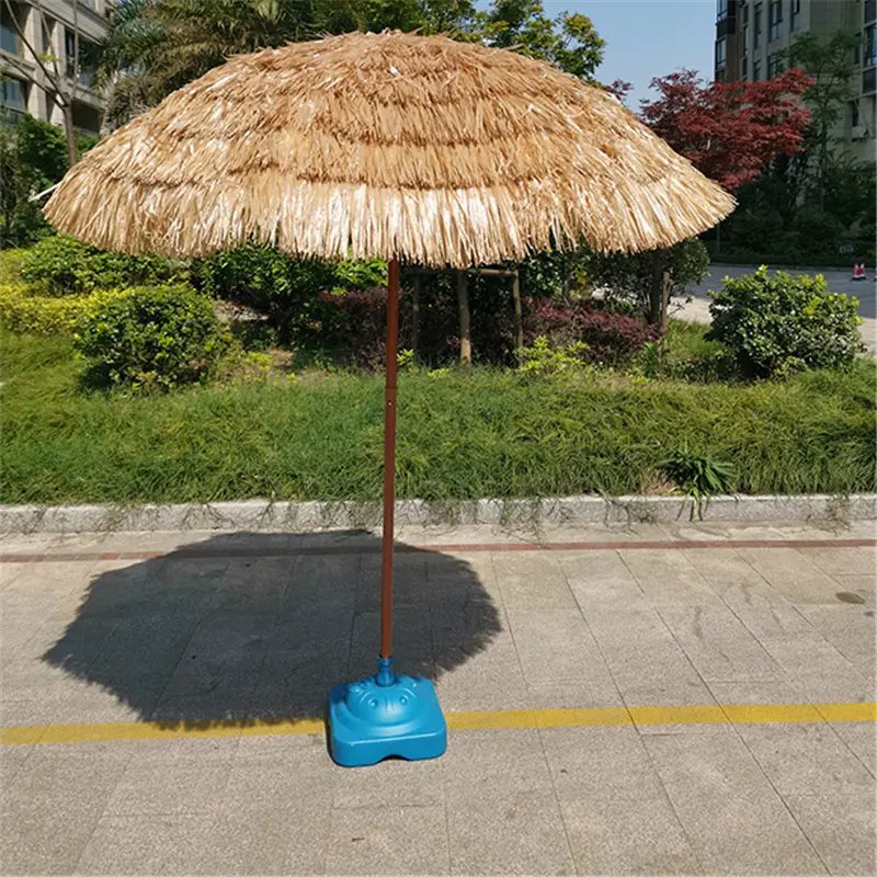 Hawaiian Style Umbrella Sunshade Straw Umbrella PP Grass Raffia Beach Umbrella 