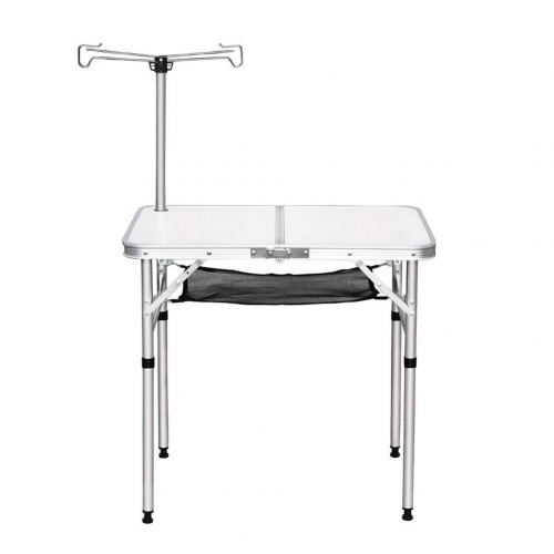 Camping Outdoor Aluminum Folding Picnic BBQ Table Adjustable Height Lightweight