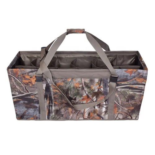 Large Capacity Waterproof Camo 12 Slot Duck Decoy Bag with Adjustable Shoulder Strap