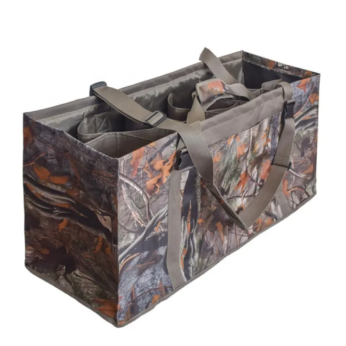 Large Capacity Waterproof Camo 12 Slot Duck Decoy Bag with Adjustable Shoulder Strap