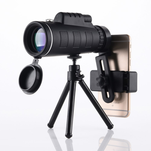 Outdoor 40x 60 single-tube low-light night vision HD high-power clip mobile phone telescope