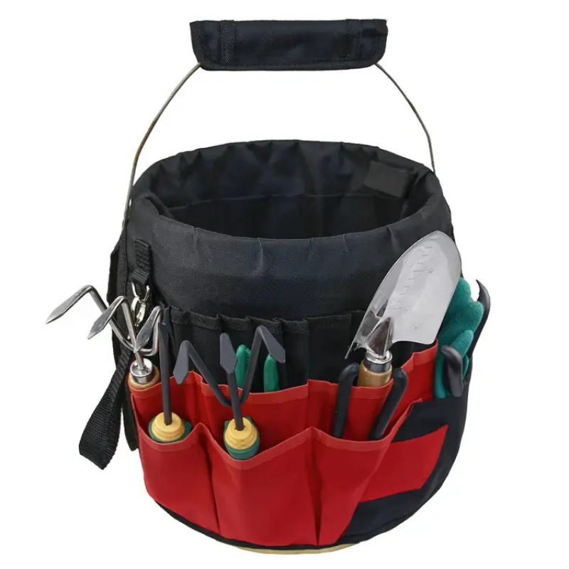 Large Capacity Multi-Purpose Portable Durable Outdoor Indoor 42 Pockets Garden Bucket Tool Organizer Storage Holder Tote Bag 