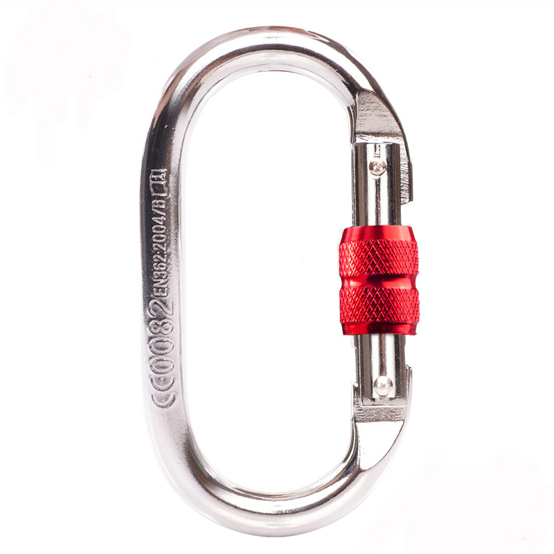 25KN Outdoor aviation aluminum climbing buckle hammock hook rock climbing safety buckle 