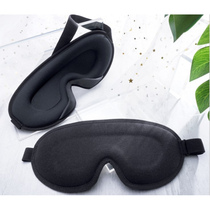  Factory direct supply of new ice silk shading eye mask ice sense breathable simple 3d sleep eye mask sponge 3d eye mask 