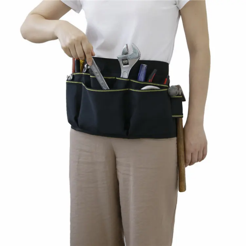 Hot Selling Multi-function Durable 12 Pockets 900D Oxford Yellow Edge Waist Tool Bag With Adjustable Waist Belt 