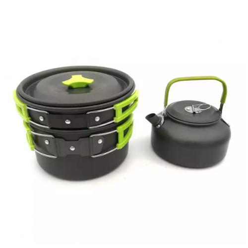 Set with pot and teapot for 2-3 persons set with pot and teapot camp cookware does not include tableware