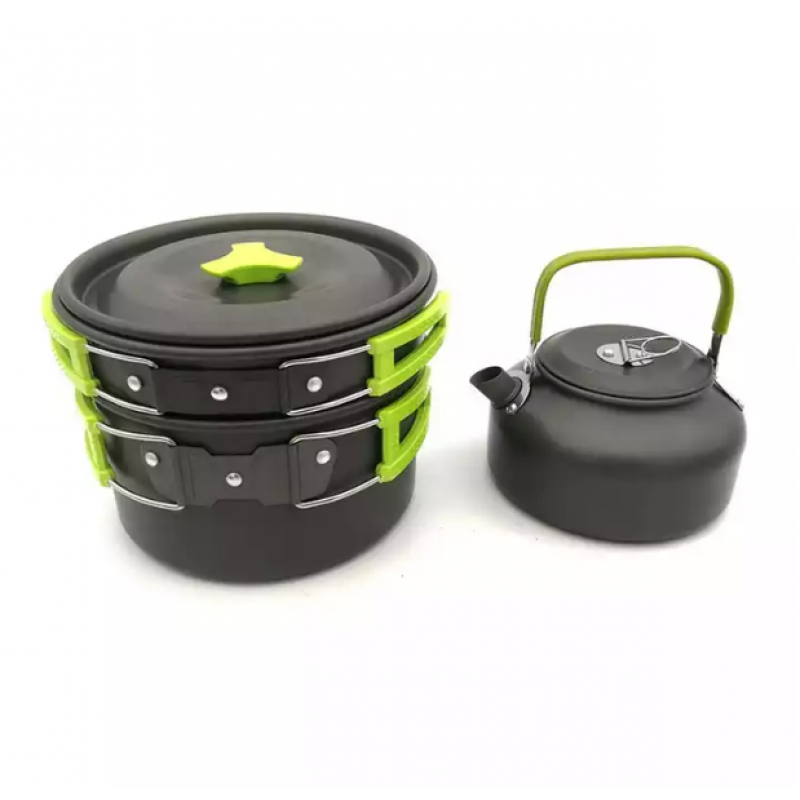 Set with pot and teapot for 2-3 persons set with pot and teapot camp cookware does not include tableware 