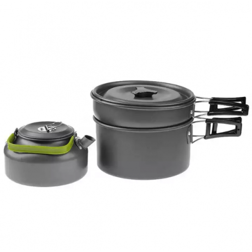 Set with pot and teapot for 2-3 persons set with pot and teapot camp cookware does not include tableware