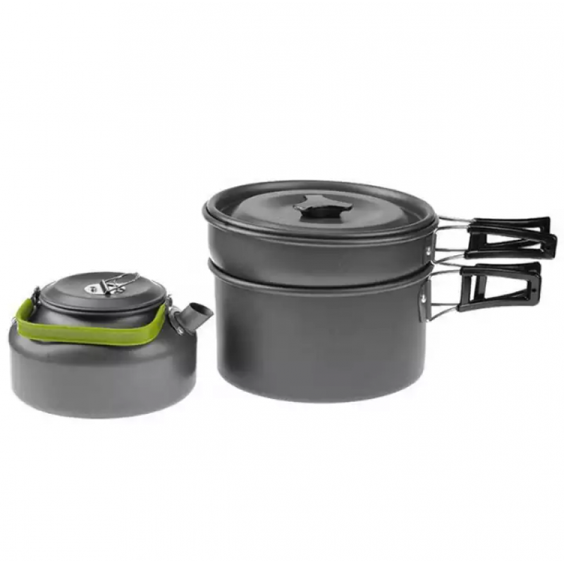 Set with pot and teapot for 2-3 persons set with pot and teapot camp cookware does not include tableware 