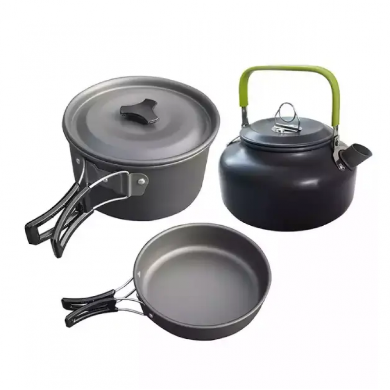 Set with pot and teapot for 2-3 persons set with pot and teapot camp cookware does not include tableware